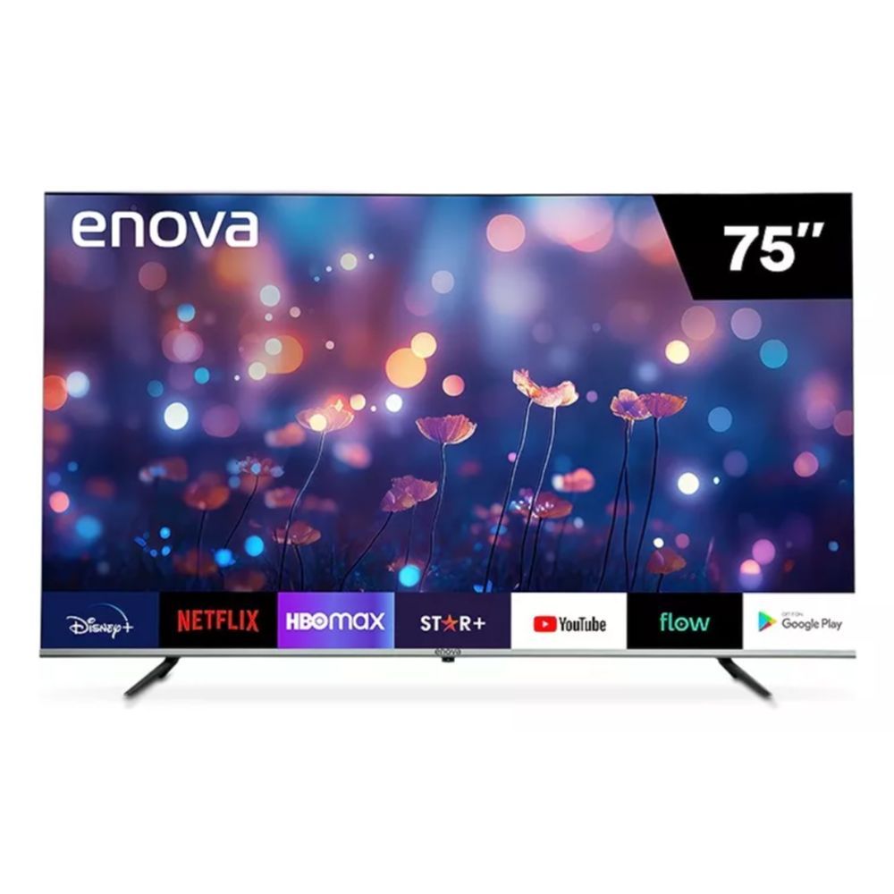 Smart TV ENOVA 75" LED Ultra HD 4K Frameless Android TV