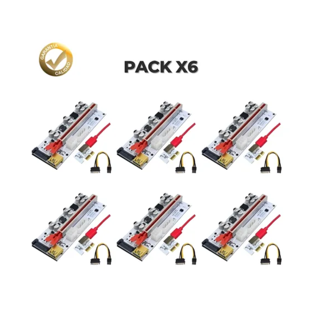Riser 010x Plus Pack X6 Pcie 1x A 16x Usb 3.0