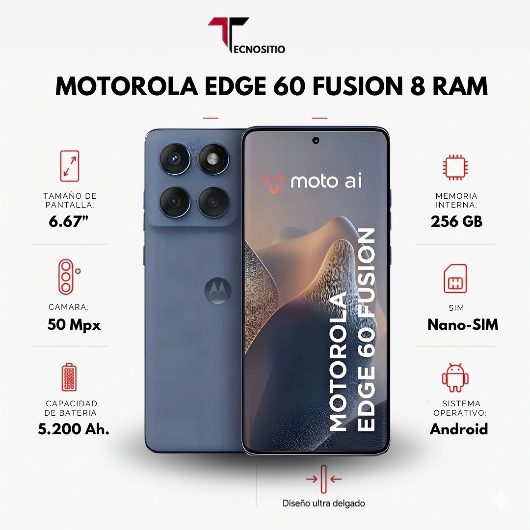 MOTO EDGE 60 FUSION 256/8GB (SIN CARGADOR)